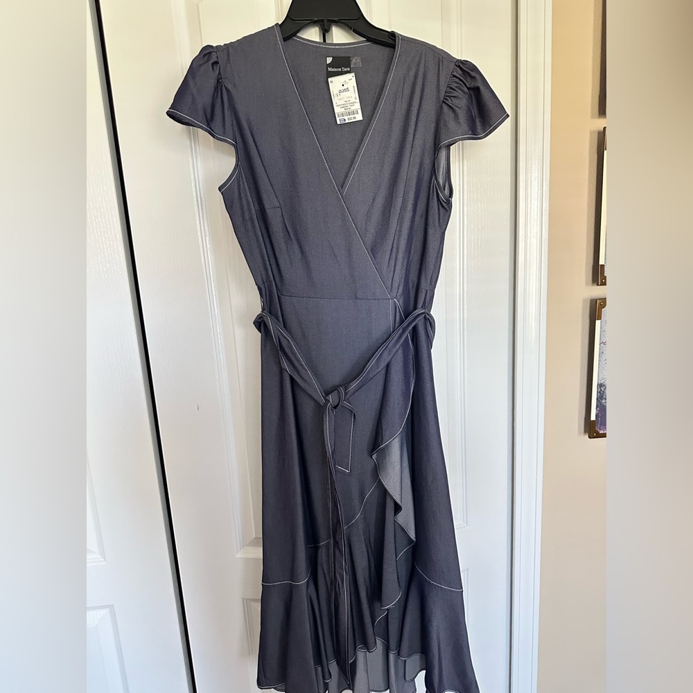 Maison Tara Charcoal Midi Dress
